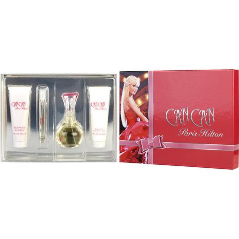 Paris Hilton Can Can Women Eau De Parfum Spray & Body Lotion & Shower Gel & Eau De Parfum Spray Mini