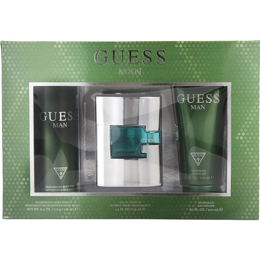 Guess Man Eau De Toilette Spray, Deodorant Spray & Shower Gel Set