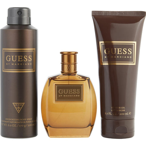 Guess By Marciano Men Eau De Toilette Spray & Deodorant Spray & Shower Gel
